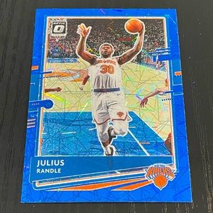 2020-21 JULIUS RANDLE BLUE VELOCITY Donruss Optic Prizm Basketball Card #89